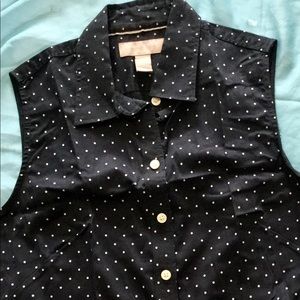 Banana Republic sleeveless polka dot shirt